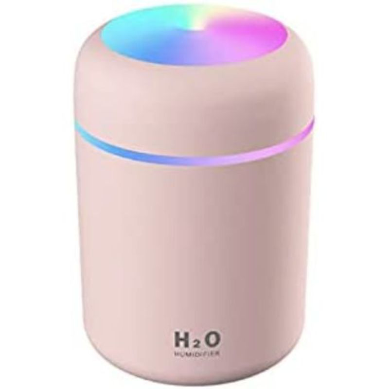 Nicear Mini Humidificateur USB Rechargeable 500 Ml – Écran LCD, 12h Autonomie, Silencieux, Veilleuse Rose