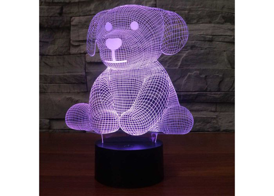 Image sur Veilleuse 3D - Teddy l'ourson pour chambre, bureau et salon.