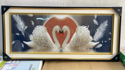 Image de Tableau Double Cadre en Porcelaine Cristalline Illustre