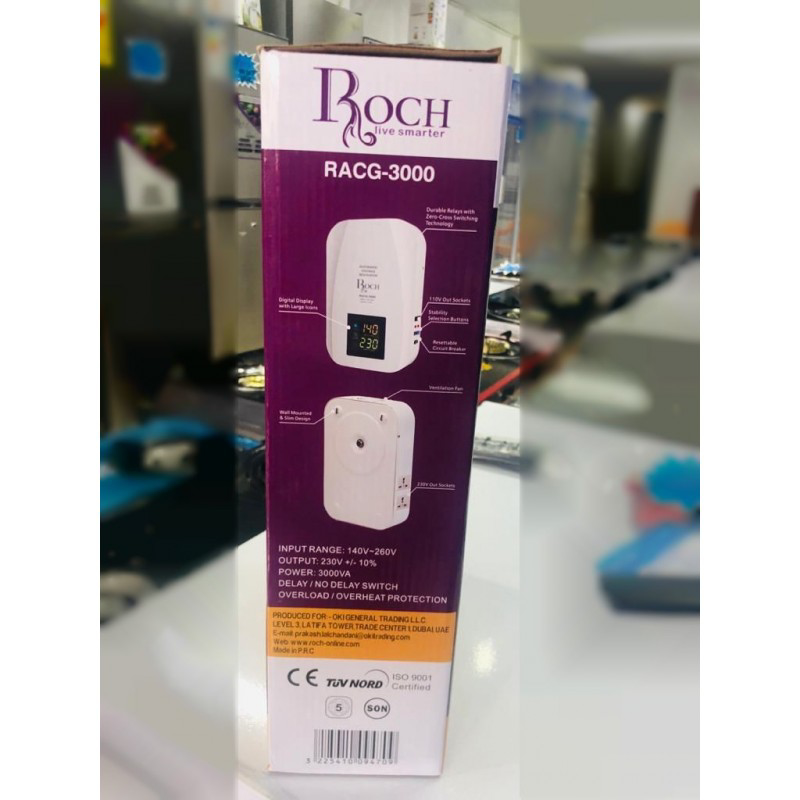 REGULATEUR DE TENSION MURAL POUR CLIMATISEUR ROCH - RACG 3000 - 3000W ...