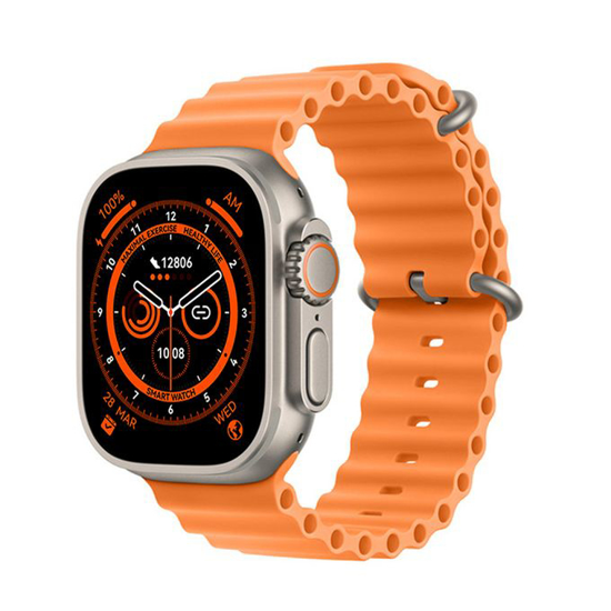 Image sur Montre connectee 2023 T800 ultra serie 8 bracelet orange