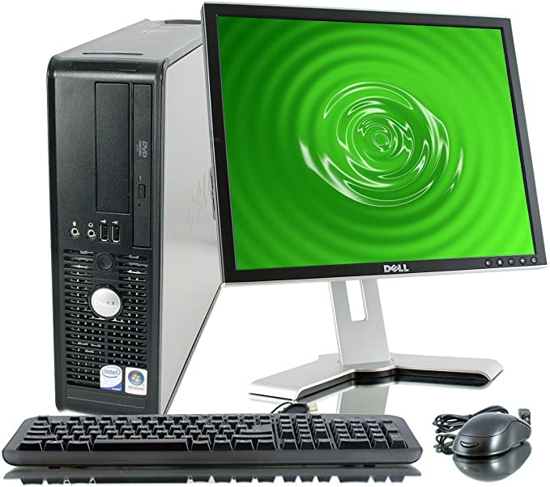 Image sur Ordinateur De Bureau Dell Optiplex 780 Core 2 Duo , 4 Go De RAM, Disque Dur  250 Go Écran 19"pouces  Reconditionné