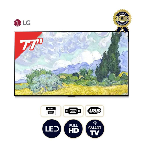 Image sur LG OLED TV 77 pouces  OLED77G1PVA G1 Series Gallery Design 4K Cinema HDR webOS Smart with ThinQ AI Pixel Dimming"