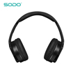 Image sur casque audio SODO MH2 - sans fil bluetooth , a réduction de bruit , avec microphone- noir