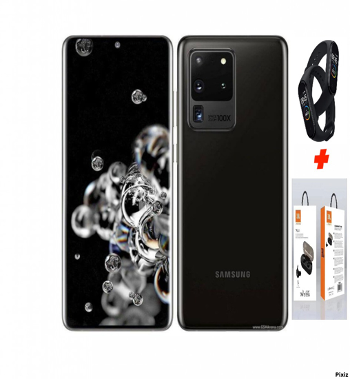 Image sur Samsung - Galaxy S20 Ultra - 5G - 128 Go/ 12 GO RAM; montre connectée  + écouteur sans fil + pochete (sceller) 06 mois de garantie