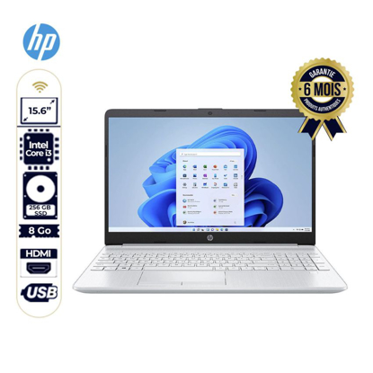 Image de HP 15 Ecran FHD 15.6 Intel Core i3-11 Gen 8GB 256GB SSD Qwerty Windows 11
