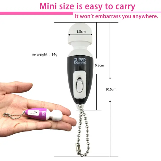Image sur Mini vibromasseur en forme de porte clé