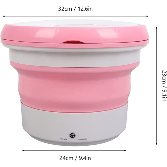 Image sur MINI Machine à laver pliante - 7L - 2kg- rose - 01 mois garantie