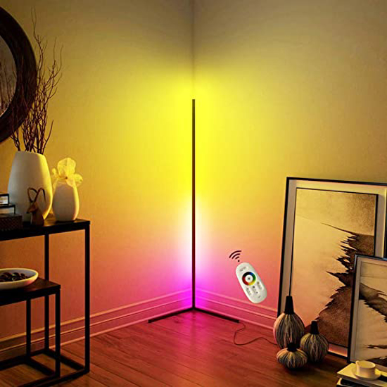 Lampadaire LED , RGBW LED Lampadaire Salon sur Pied d'angle