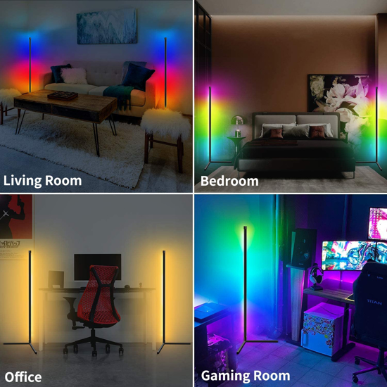 Lampadaire Salon sur Pied Lampe Gaming Dimmable RGB Lumière
