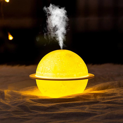 Agrandir l'image de Humidificateur d'air et diffuseur parfum pleine lune - Blanc Image de Humidificateur d'air et diffuseur parfum pleine lune - Blanc