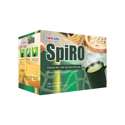 Agrandir l'image de Complément Alimentaire, SPIRO, 16 Sachets, Edmark Image de Complément Alimentaire, SPIRO, 16 Sachets, Edmark