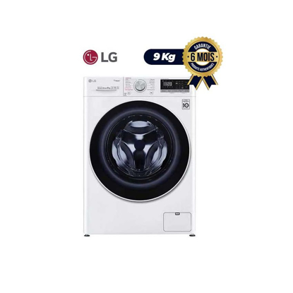 Agrandir l'image de Machine à laver Automatique LG - 9kg - F4V5VYPOW - Blanc - 6 mois Image de Machine à laver Automatique LG - 9kg - F4V5VYPOW - Blanc - 6 mois