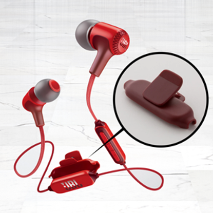 Image de Écouteurs JBL Live 100BT by Harman intra-auriculaires Bluetooth avec microphone intégré, 9 heures de lecture et assistance vocale (Rouge)