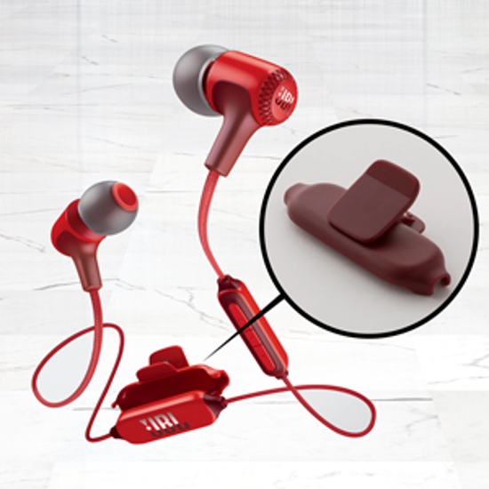 Image sur Écouteurs JBL Live 100BT by Harman intra-auriculaires Bluetooth avec microphone intégré, 9 heures de lecture et assistance vocale (Rouge)