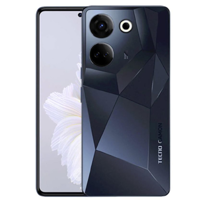 Image de TECNO Camon 20  - 256 Go/8Go RAM - 6.67" - Dual NANO SIM - 64 MP + 2MP/32 MP - 5000mAh - noir  - 06 mois de Garantie