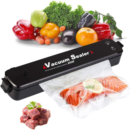 Image de Machine de scellage sous vide automatique pour la conservation des aliments, adaptée aux aliments secs et humides, économiseur de nourriture avec 5 sacs sous vide