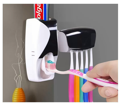 Image de Dstributeur De Pâte Dentifrice + Porte Brosse À Dents
