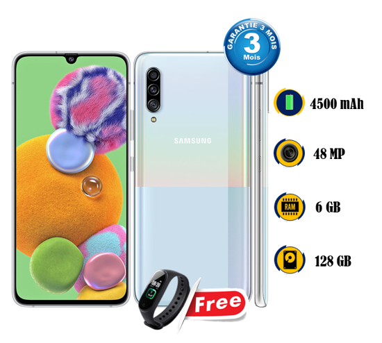 Image sur Samsung Galaxy A90 – scellé – 6,7”- 128+6Go – 48MPx – 4500mAh  + Montre connecté M8 – (Garantie: 03 mois )