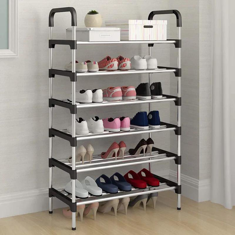 Meuble à Chaussures Multicouche En X, Rangement Gain De Place Pour Dortoir Et Couloir (Modèle C)