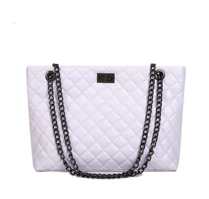 Agrandir l'image de Sacs de soirée Blanc Femmes Épaule Chaîne Bandoulière en Cuir Fourre-tout Image de Sacs de soirée Blanc Femmes Épaule Chaîne Bandoulière en Cuir Fourre-tout