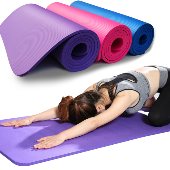 WZHIJUN Tapis de yoga 20 mm super épais haute densité ondulé antidérapant  adapté à tous les tapis de yoga avec sangles Pilates et tapis de sol