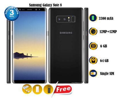 Agrandir l'image de Samsung Galaxy Note 8pro- 128 Go/4Go RAM - 6.3poouces  - 12MP+12MP/8MP+2MP - 3300mAhmAh non amovible  - 03 Mois garantie Image de Samsung Galaxy Note 8pro- 128 Go/4Go RAM - 6.3poouces  - 12MP+12MP/8MP+2MP - 3300mAhmAh non amovible  - 03 Mois garantie
