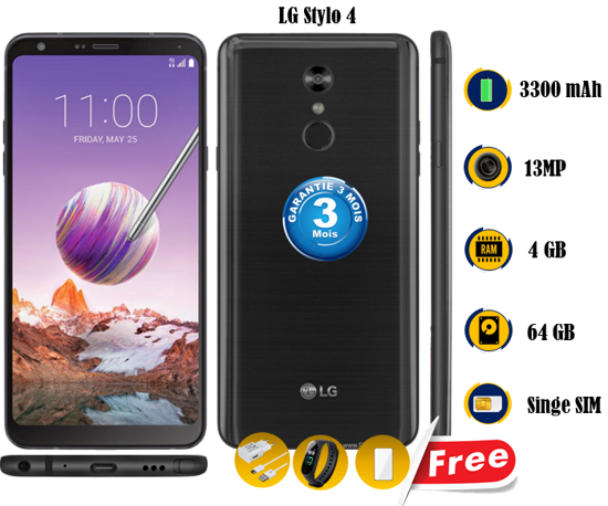Image sur LG Stylo 4 - 64GB/ 4GB  - 6.2 pouces - 13MP/5MP - 3300mAh non amovible - Gift (Carte mémoire 8GB + chargeur + Montre connectée M8) - occasion d'europe  - 03 Mois garantie