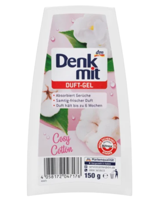 Image de Désodorisant parfumé de maison Denkmit Cosy Cotton, 150 g