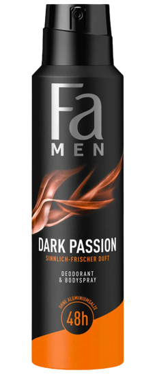Image sur Fa Men Dark Passion Déodorant & Spray  Protection 48 h 150 ml