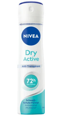 Agrandir l'image de Anti-transpirant Nivea Deospray Dry Active 72 heures, 150 ml Image de Anti-transpirant Nivea Deospray Dry Active 72 heures, 150 ml