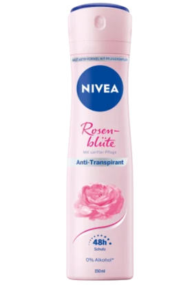 Agrandir l'image de Anti-transpirant Nivea Deospray Rosenblüte, 150 ml Image de Anti-transpirant Nivea Deospray Rosenblüte, 150 ml