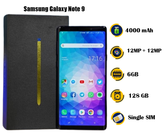 Image sur Samsung Galaxy Note 9 scellé - 6.4 pouces - 128G / 6G - 12MP + 12MP  / 8MP  - 4000 mAh, non amovible  - 03 Mois garantie