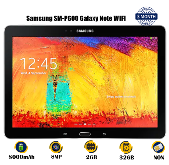 Image sur Tablette Samsung Tab Note P600 wifi - 10 pouce - occasion d europe - 32Go / 2 Go - 8MP/2MP - 8000 mAh -  -  ( 03 mois de garantie )