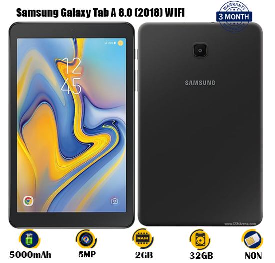 Image sur SAMSUNG Galaxy Tab A 8 wifi - occasion d'europe  - 8.0 pouces - 5MP/2MP - 5000 mAh - 32 Go / 2Go-  ( 03 mois de garantie )