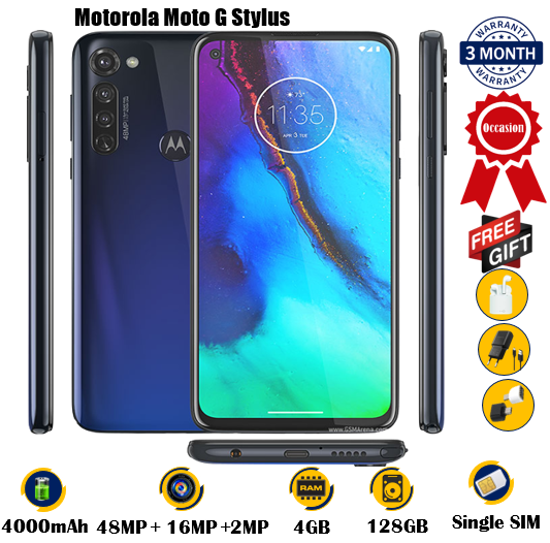 Image sur Motorola Moto G Stylus  - Occasion - 6.4pouces - 128G / 4G - 48MP + 16MP + 2MP / 16MP - 4000 mAh, non amovible -  03 Mois garantie