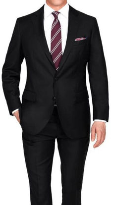 Image de Ensemble Costume Homme , 2 Pièces , 2 Boutons  Veste + Pantalon, Noire