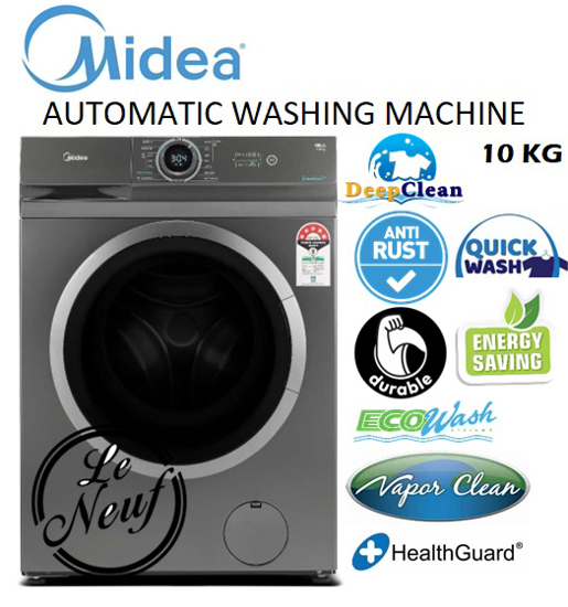 Image sur Machine à Laver - Midea - 10KG - MFN100 - GRIS - 12 Mois Wash And Dry