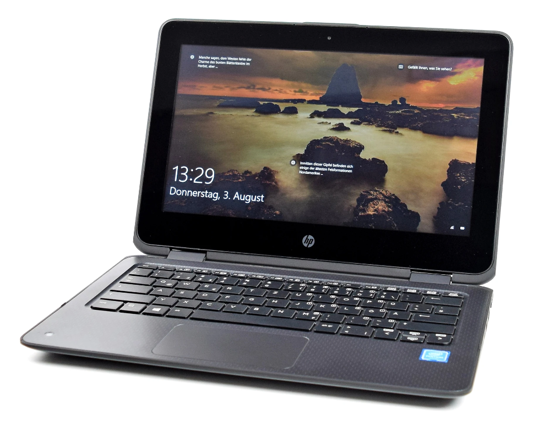 Image sur HP ProBook x360 11 G2 QUAD Core 6ème génération- SSD:128/RAM: 4GB- reconditionné - Gifts (1 Sac a dos + 1 paquet de 50 Bics bleu Schneider + 5 Cahiers A4 de 100 pages)