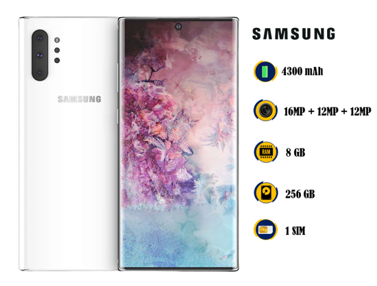 Image sur Samsung Galaxy Note 10+ occasion - 1SIM - 256GB ROM - 8GB RAM - 4300mAh + Cordon + Boitier ( 03 mois de Garantie )