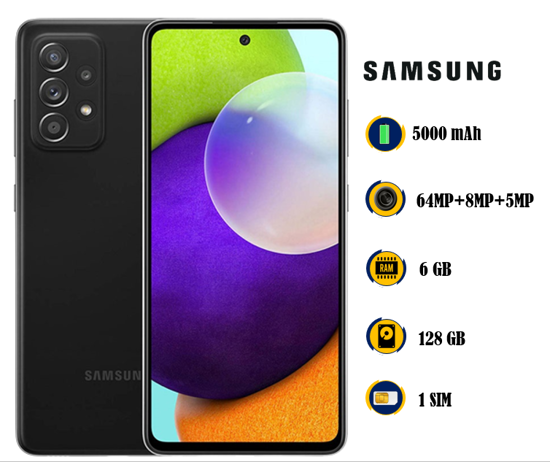 Image sur Samsung Galaxy A32 - 1 Sim - 6.4" - 64 Mpx -128Go - 4Go RAM - 5000mA ( scelle) 03 mois de Garantie