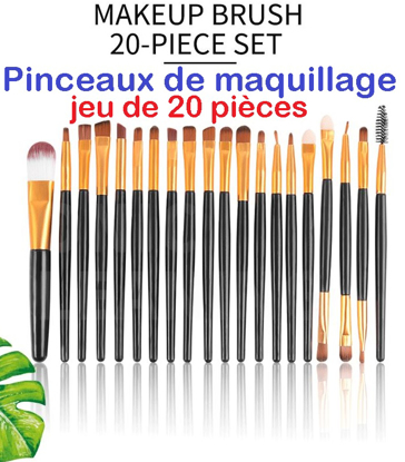 Cet ensemble de 20 pinceaux de maquillage contient tous les pinceaux. Ce kit répond à vos différents besoins pour maquillage.