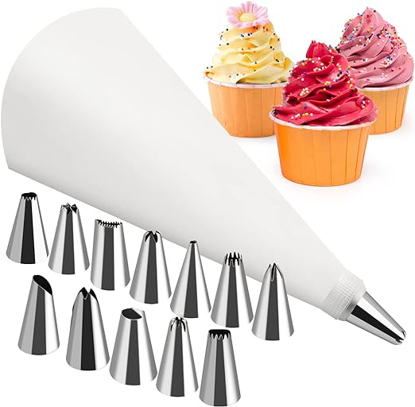 Image de Douilles à pâtisserie - 10 douilles - 1 poche