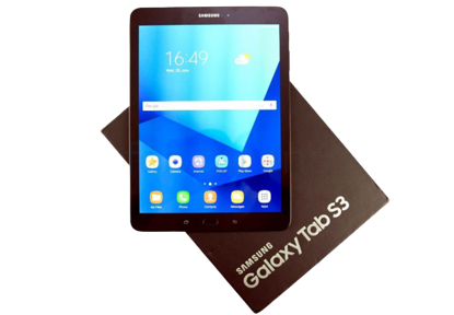 Agrandir l'image de Tablette Samsung Galaxy Tab S3 wifi - 9.7 pouces - 32GB / 2GB - 13MP / 5MP - 6000mAh - 03 Mois garantie ( occasion ) Image de Tablette Samsung Galaxy Tab S3 wifi - 9.7 pouces - 32GB / 2GB - 13MP / 5MP - 6000mAh - 03 Mois garantie ( occasion )