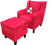 Image sur Fauteuil + Pouf en Velours , Joy