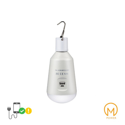 Image de Ampoule LED rechargeable USB 7w E27