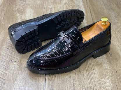Image de Chaussure Classe Cuir cirable avec boucle,  Noir, Louis vitton produit générique