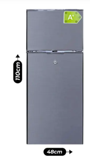 Image sur Réfrigerateur double battant - Innova - IN-190 - 100 litres - Gris - 06 mois