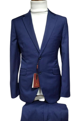 Agrandir l'image de Ensemble Costume Homme , 2 Pièces , 2 Boutons  Veste + Pantalon, Bleu Image de Ensemble Costume Homme , 2 Pièces , 2 Boutons  Veste + Pantalon, Bleu