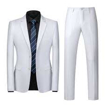 Image sur Ensemble Costume Homme , 2 Pièces , 2 Boutons  Veste + Pantalon, Blanc